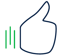 Satisfaction thumbs up icon uPerform