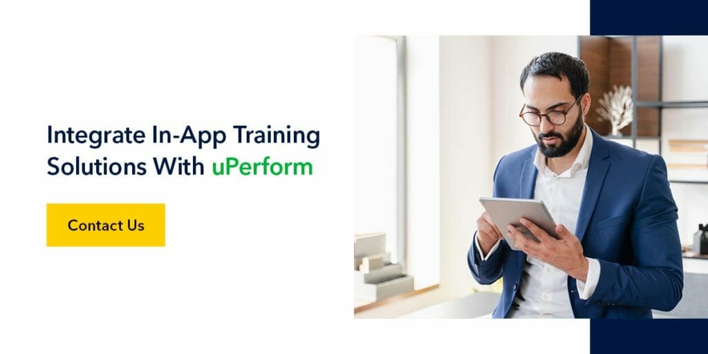 integrate in-app training solutions with uPerform - contact us