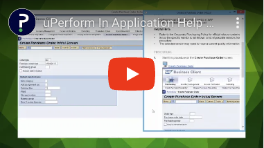 Youtube video screenshot of uPerform for SAP video