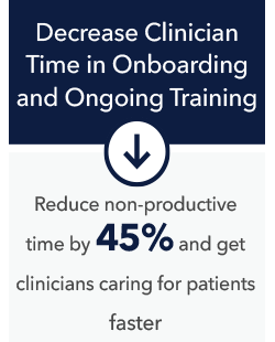 Decrease clinician time in onboarding uPerform statistic