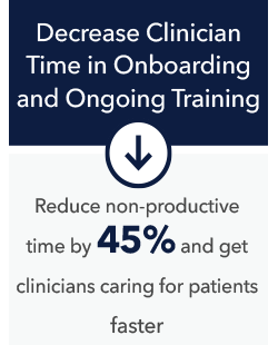 Decrease clinician time in onboarding uPerform statistic