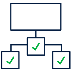 Scale training uPerform icon with green checks in boxes