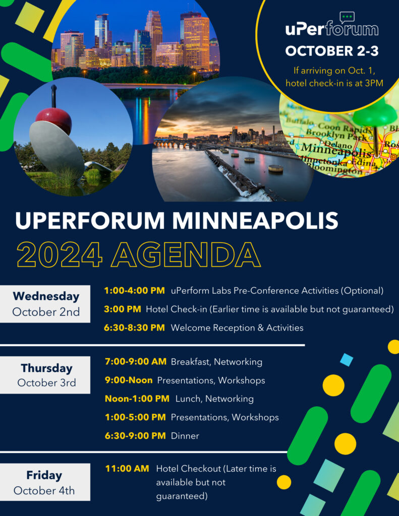 uPerForum Minneapolis Agenda 2024